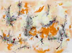 Resplendissante II, acryliques et encres sur papier BFK-Rives, 20X30