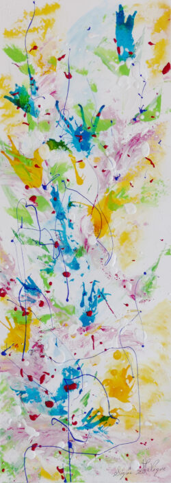 Toutes en nuances I, acryliques et encres sur papier BFK-Rives, 26X10