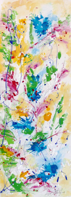 Toutes en nuances II, acryliques et encres sur papier BFK-Rives, 26X10